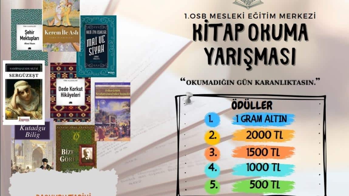 Okulumuz Öğrencilerine Yönelik Kitap Okuma Yarışması Başlamıştır